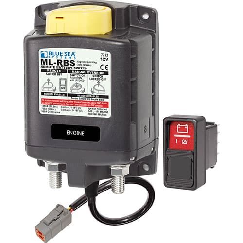 (image for) Blue Sea Systems, 7713100, ML-RBS Remote Battery Switch with Manual Control Auto-Release - 12V