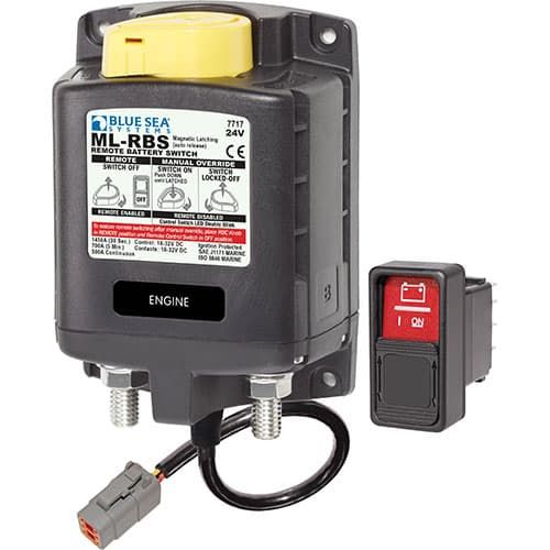 (image for) Blue Sea Systems, 7717100, ML-RBS Remote Battery Switch with Manual Control Auto-Release - 24V