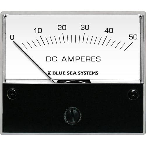 (image for) Blue Sea Systems, 8022, DC Analog Ammeter - 0 to 50A with Shunt