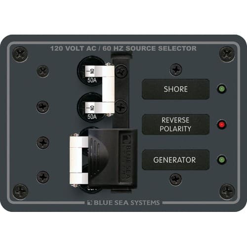 (image for) Blue Sea Systems, 8061, AC Toggle Source Selector 120V AC 50A