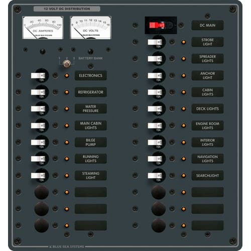 (image for) Blue Sea Systems, 8380, DC Main + 22 Positions, White Toggle