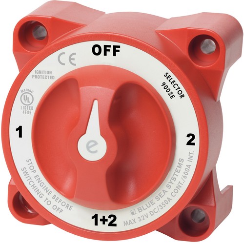 (image for) Blue Sea Systems, 9002e, e-Series Selector Battery Switch with AFD