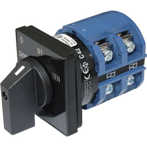 (image for) Blue Sea Systems, 9011, AC Rotary Switch - OFF + 2 Positions 120V AC 65A