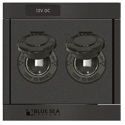 (image for) Blue Sea Systems, 1472, DC 12 Volt Socket Panel