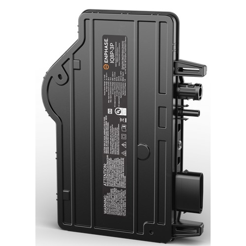 (image for) Enphase, IQ8P-3P-72-E-DOM-US, microinverter, 480 VA peak power, EN4 Bulkhead, Three phase commercial, Made in the USA with domestically manufactured PCB & Enclosure.