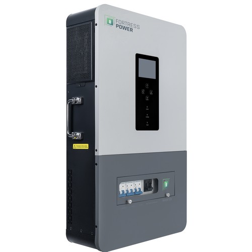 (image for) Fortress Power, Solo 6.5, 6.5KW Solar hybrid inverter for non grid export application; Max 13KW PV array; 120/240V single and split phase, 50/60HZ, IP 20 indoor, 5 year warranty, breakers included