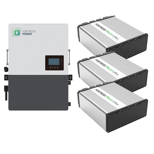 (image for) Fortress Power, Envy8KW3, Solar hybrid Envy inverter (8KW Continuous, 12KW Peak, 13KW Max PV Input) with 3 eFlex 5.4 units total storage 16.2KWh, 10 year warranty