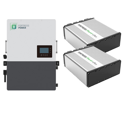 (image for) Fortress Power, Envy8KW2, Solar hybrid Envy inverter (8KW Continuous, 12KW Peak, 13KW Max PV Input) with 2 eFlex 5.4KWh units total storage 10.8KWh, 10 year warranty