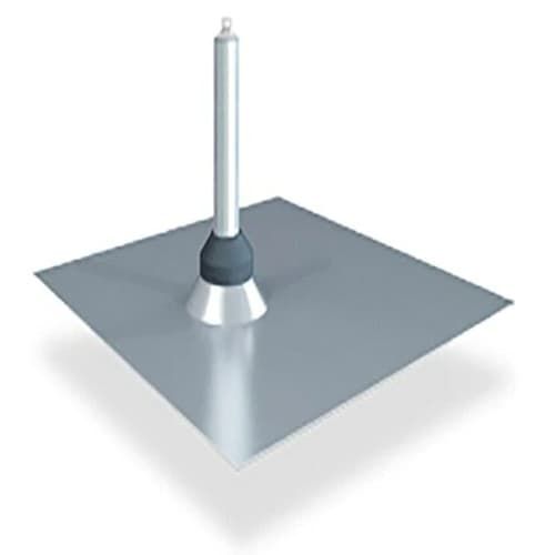 (image for) IronRidge, QMUTM-A-12, QBase Universal Tile Mount, 6.5" Post - 7" Net, 18" x 18", Mill