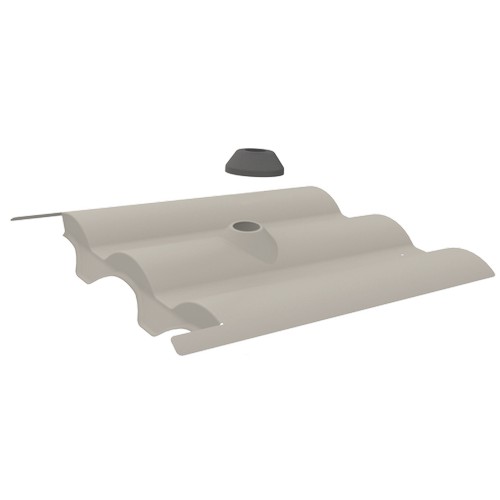 (image for) K2 Systems, 4000236, Drop N Lock RT Flashing- W; K2