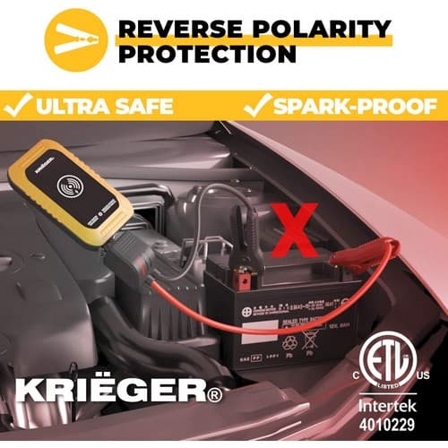 Krieger, KRJ1000, 1000A Car Jump Starter, 12-Volt Power Bank Lithi