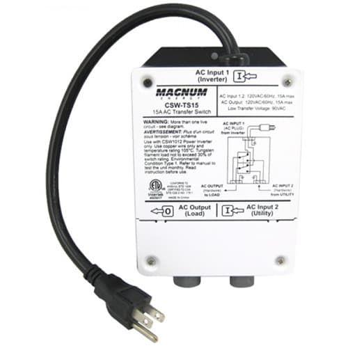 Magnum Energy, CSW-TS15, Transfer Switch 15A