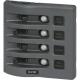 Blue Sea Systems, 4374, WeatherDeck 12V DC Waterproof Circuit Breaker Panel - Gray 4 Positions