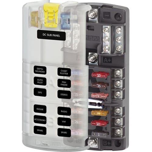 Blue Sea Systems, 5032, ST Blade Split Bus Fuse Block