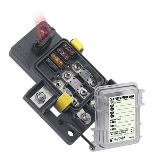 Blue Sea Systems, 7725, SafetyHub 100 Fuse Block