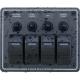 Blue Sea Systems, 8372, Water Resistant Circuit Breaker Panel 4 Position-Black