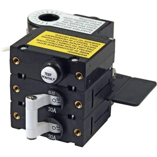 Blue Sea Systems, 3106100, A-Series ELCI Main Circuit Breaker - Double Pole 120V AC 30A