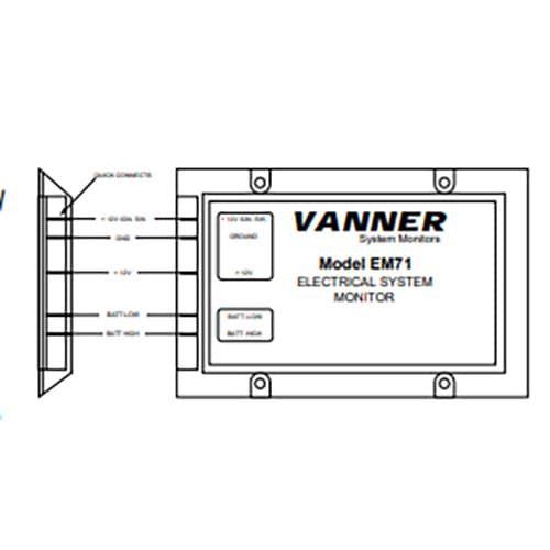 Vanner Inc, EM71, 12VDC Battery Equalizer System Monitor