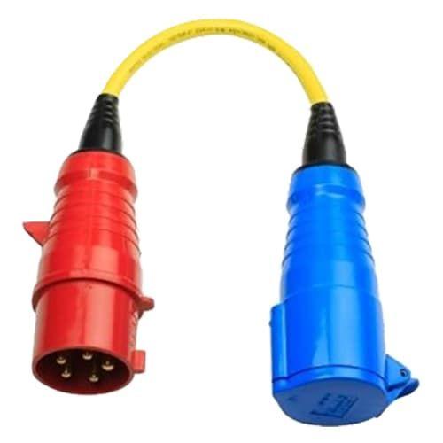 Victron Energy, SHP307700300, Adapter Cord 32A/3 to single ph.-CEE Plug 5P/CEE Coupling 3P
