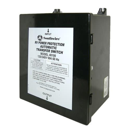 Southwire, 40100-001, Automatic Transfer Switch 50A Hardwire, 120/240V, 50A, 60 Hz