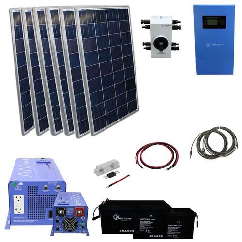 AIMS Power, KITB-1K12120-B1-1, 720 Watt Solar With 1000 Watt Pure Sine Power Inverter Charger 12Vdc 120Vac