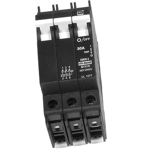 Outback Power, DIN-30T-AC-480, 30 Amp 277/480 VAC 50/60 Hz Three Pole 1.5" (39 mm) wide