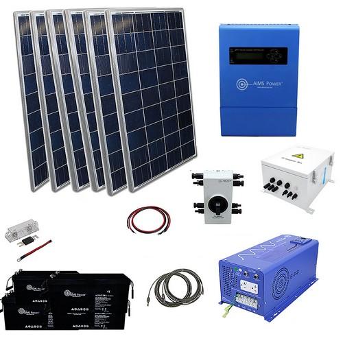 AIMS Power, KITD-2K48V1920W, 1920 Watt Solar With 2000 Watt Pure Sine Power Inverter Charger 120Vac 48Vdc