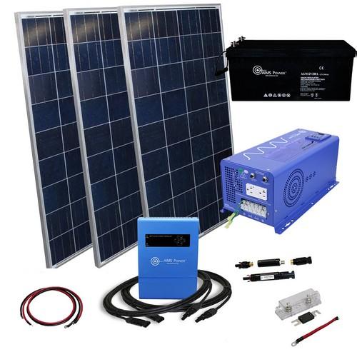 AIMS Power, KITD-2KW12V570W, 570 Watt Solar With 2000 Watt Inverter Charger 12V To 120V
