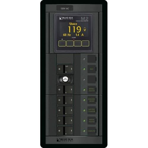 Blue Sea Systems, 1504, Panel 360 120VAC 30A ELCI+5 M2 3x1