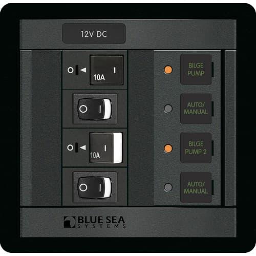 Blue Sea Systems, 1522, 360 Panel Dual Bilge Pump Control
