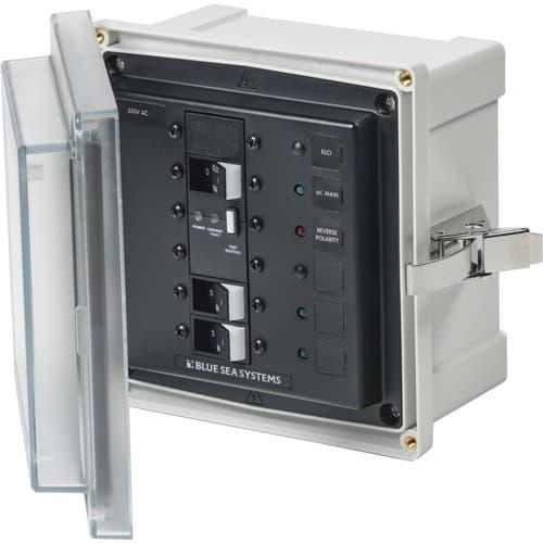 Blue Sea Systems, 3122, Enclosure SMS Panel 230VAC ELCI 16A/3CB