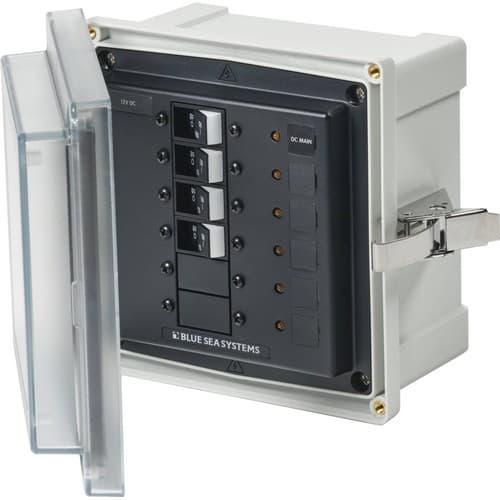 Blue Sea Systems, 3135, Enclosure SMS Panel 12/24VDC UL489 100A Main/3CB