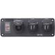 Blue Sea Systems, 4365, Water-Resistant Accessory Panel - 15A Circuit Breaker, 12V Socket, 2x 2.1A Dual USB Chargers