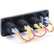 Blue Sea Systems, 4365, Water-Resistant Accessory Panel - 15A Circuit Breaker, 12V Socket, 2x 2.1A Dual USB Chargers