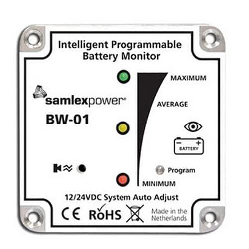Samlex America, BW-01, Battery Monitor 12 or 24 VDC Programmable Single Battery