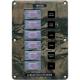 Blue Sea Systems, 4325, Water-Resistant Circuit Breaker Switch Panel - Camo, 6 Positions