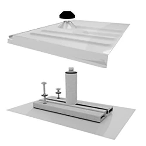 IronRidge, QMTR-F3.25-B-12, Tile Replacement, Flat Tile, 3-1/4" Post, Black