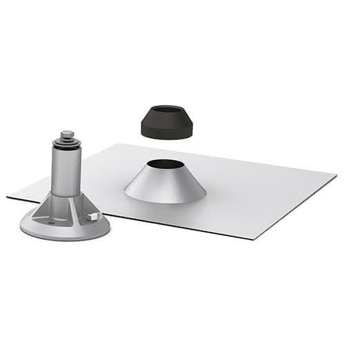 IronRidge, QMNC-A-12, QBase Composition Mount, 3.25" Post - 3.75" Net, 12" x 12", Mill