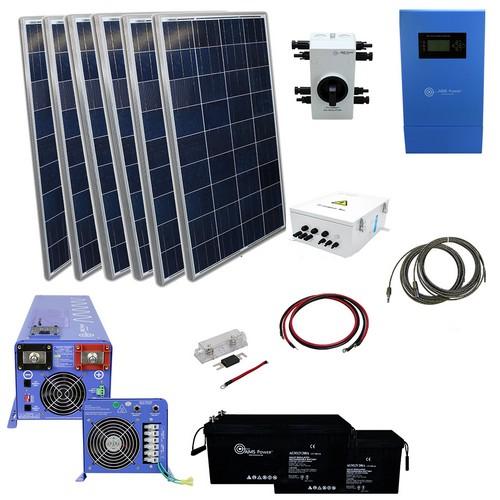 AIMS Power, KITB-4K48240, 720 Watt Solar With 4000 Watt Pure Sine Power Inverter Charger 48Vdc 120/240 Vac Kit 