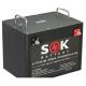 SOK Battery, SK12V280H, 12V 280AH, MEATL BOX, with Bluetooth, Heaer PAD