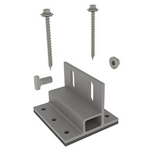 K2 Systems, 4000300, Splice Foot XL Kit, w/Eversealt, Mill; (T-Bolt and 2 Screws)