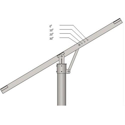 AIMS Power, PV-6X250POLE, Single Pole Mount Rack For Pv Solar Panels ...