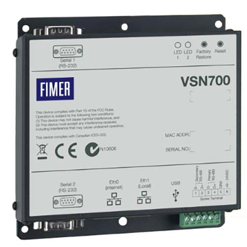 Fimer, VSN-MGR-DIN, DIN rail mounting kit, for VSN700-01, VSN700-03, VSN700-05 (E0, N0 and A0 versions), Included as default in the VSN700-05-00 package, 2 year warranty