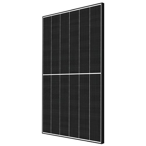 Panasonic, EVPV400H, EverVolt HJT 400w module with 132cells in gapless layout. Black frame, white backsheet, MC4 connectors