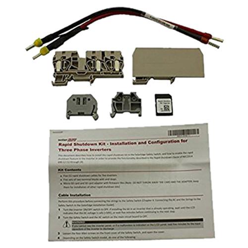 Solaredge, SE1000-RSD-S2, Rapid Shutdown Retrofit Kit for 3-Ph SE9KUS-208-U inverter only, (NEC2014), 5 pack of cable pairs includes one re-useable Micro-SD card and SD card adapter with firmware files, Qty. 1 pack for 5 inverters