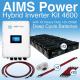 AIMS Power, KITHY4612BAT, KIT Hybrid Inverter Charger & Battery Bank 4.6 kW Inverter Output | 28,800 Watt Hour Battery Bank