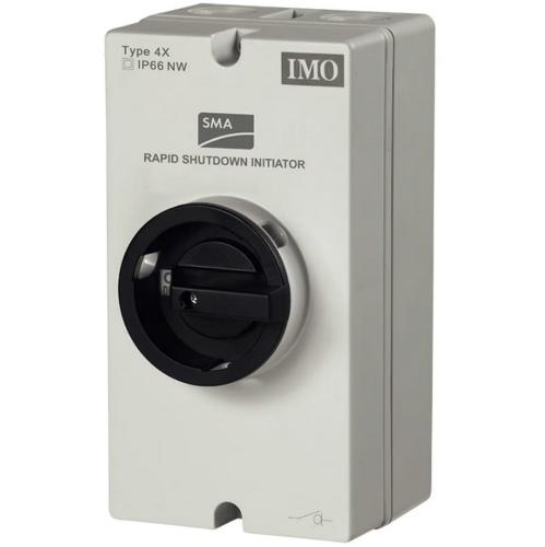 SMA, RSI-US-50, Rapid Shutdown Initiator - Digital switch allows RSD initiation and/or System shutdown when an inverter and battery are located away from the main panel