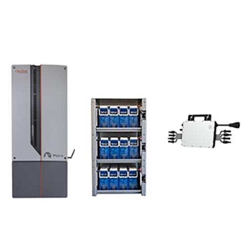 Outback Power, SE-830BLU-90HM, OGHESS8015A, Bundled System w/8K Inverter, 12 - NSB190FT Batteries w/6 Hoymiles Micro Inverters