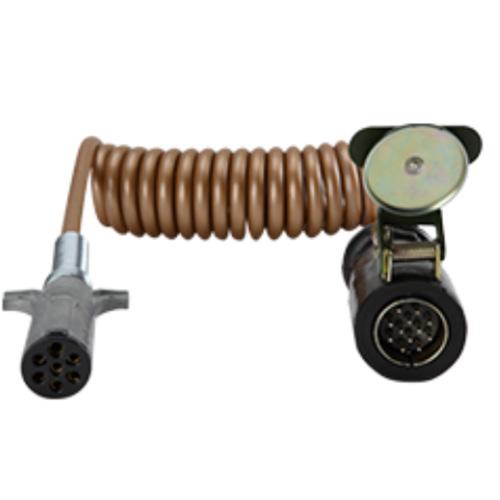 SEC America, 68-7771, Hybrid Intervehicular Cable 7 Pin and 12 Pin Male For Vehicular LED Lighting
