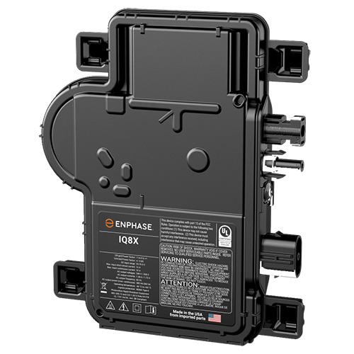 Enphase, IQ8X-80-M-US, IQ8X Microinverter, compatible with 72-cell PV modules, 240V, 380VA peak power, MC4 bulkhead